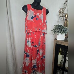 Pink Tiered Maxi Sundress Resort Wear